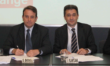 antiago Bassols, director General CILSA y Andreu Vilamitjana, Director Venta a Empresas y Administraciones de Orange
