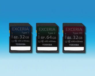 Toshiba Exceria tarjetas SD memorias