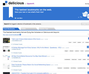 Página web de Delicious