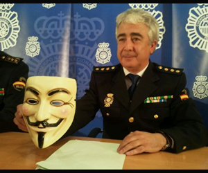 Ataque web Policía Anonymous
