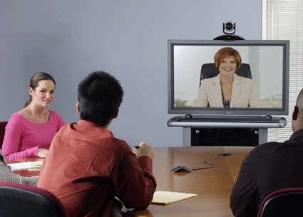 Pizarra digital en videoconferencia de Polycom