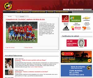 Página web de la Real Federación Española de Fútbol
